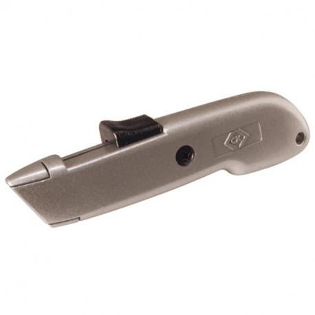 Cutter à lame rétractable CK Outillage - Gachette automatique - Aluminium moulé