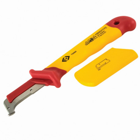 Couteau à dégainer CK Outillage - VDE1000V - L.205mm - Avec cache protecteur