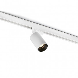 Projecteur blanc sur rail Stan Faro - IP20 - GU10 - Sans ampoule