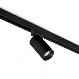 Projecteur noir sur rail Stan Faro - IP20 - GU10 - Sans ampoule