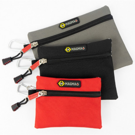 Ensemble 3 poches Magma CK Outillage - Polyester - Noir/Gris/Rouge