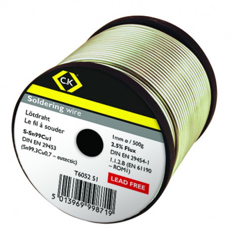 Fil de soudure CK Outillage - Diamètre 1mm - Bobine de 500g