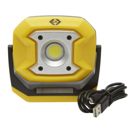 Lampe de chantier LED rechargeable CK Outillage - 10W - 700Lm - IP65 - Orientable
