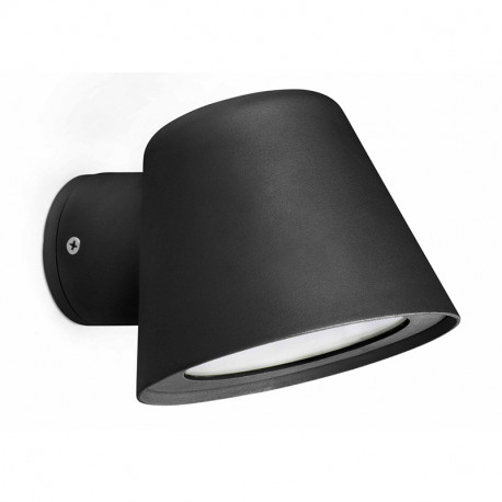 Applique murale Gina Faro - IP44 - GU10 - Noir - Sans ampoule
