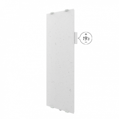 Radiateur rayonnant connecté Naturay Select 3.0 Intuis Signature - Vertical Etroit - 1600W - Blanc de lave