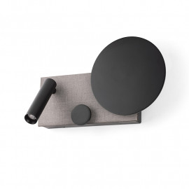 Lampe applique Droite avec liseuse Klee Faro - IP20 - 10W - 2700K - Noir
