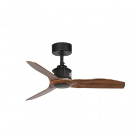 Ventilateur de plafond Just Fan Faro - Pièce 13 m2 - 6 vitesses - Noir/bois