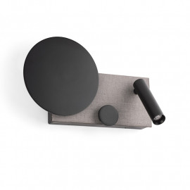 Lampe applique Gauche avec liseuse Klee Faro - IP20 - 10W - 2700K - Noir