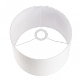 Abat-jour rond Fenda SLV - Ø 300mm - H 200mm - Textile - Blanc