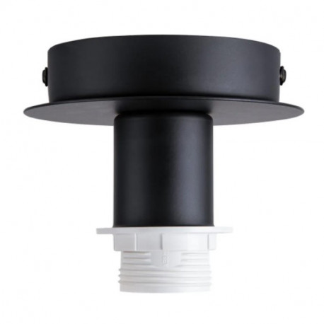 Patère intérieure Fenda SLV - E27 - 60W - Acier - Noire - Sans abat-jour