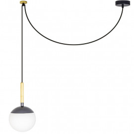 Suspension grise Mine Faro - IP20 - E27 - Sans ampoule