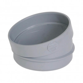 Raccord évacuation secteur de coude simple mâle femelle 15° ø100