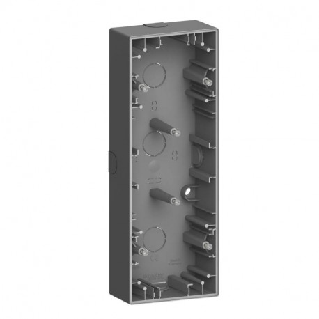 Boîte pour montage saillie D-Life Schneider Electric - 3 postes - Anthracite