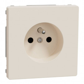 Prise de courant 2P+T D-Life Schneider Electric - Mécanisme + Enjoliveur - Blanc sable