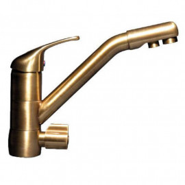 Robinet mitigeur dauphin "Lagun" Waterconcept - 3 voies - Bronze
