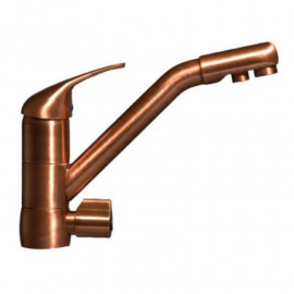Robinet mitigeur dauphin "Lagun" Waterconcept - 3 voies - Cuivre