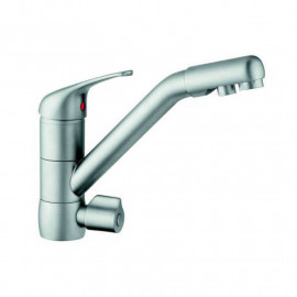 Robinet mitigeur dauphin "Lagun" Waterconcept - 3 voies - Chromé mat