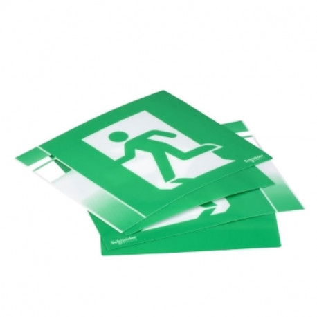 4 étiquettes repositionnables H100 Schneider Electric - Homme qui court + Flèche G/D