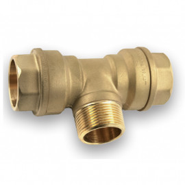 Raccord à compression laiton té mâle 25mm