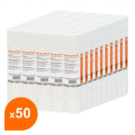 Carton de 50 cartouches sédiment bobinées SW-50-978-PP Crystal Filter - 9''7/8 - 50µm