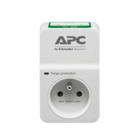 Prise parasurtenseur SurgeArrest APC Schneider Electric - 1 prise FR 10A - 2 USB