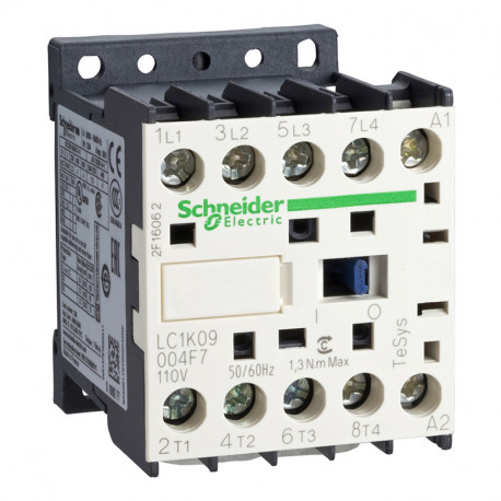 Contacteur TeSys LC1K Schneider Electric - bobine 48Vca - 4P AC1 440V - 20A
