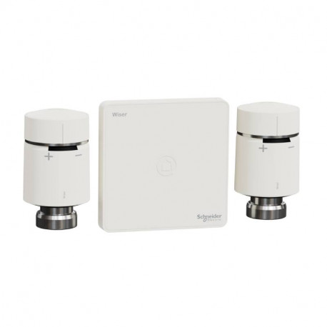 Kit thermostat Schneider Electric connecté Wiser - Radiateur eau chaude