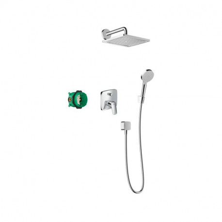Pack encastré Crometta E avec mitigeur mécanique Logis Hansgrohe