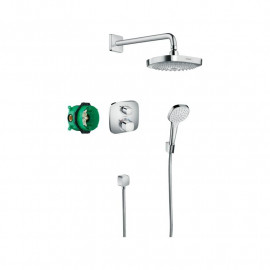 Pack encastré Croma Select E avec mitigeur thermostatique Ecostat E Hansgrohe