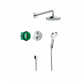 Ensemble encastré Croma Select S avec mitigeur thermostatique Ecostat S Hansgrohe