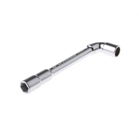 Clé à pipe débouchée forgée Facom - 12 pans x 6 pans - 10mm - Chromé satiné