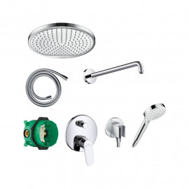 Kit douche encastré Crometta S avec mitigeur mécanique bain / douche Hansgrohe