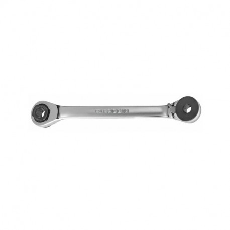 Clé à cliquet porte-embouts 1/4" - 5/16" Facom - L.150mm - Chromé satiné