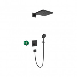 Pack encastré douche noir mat Raindance E avec mitigeur thermostatique Shower Select Hansgrohe