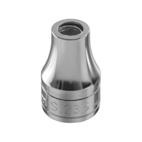 Douille porte-embout carrée 3/8" Facom - avec clip de retenue - Chromé brillant