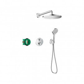 Pack encastré Croma avec mitigeur thermostatique Ecostat S Hansgrohe