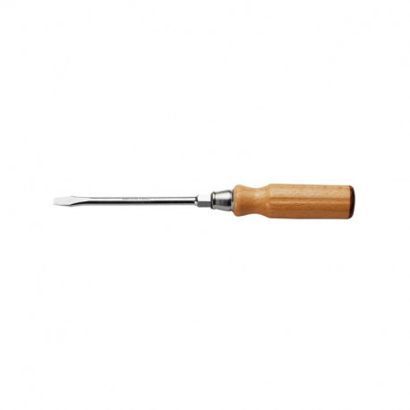 Tournevis pour vis fendue 8 mm Facom - Lame forgée 6 pans - Manche bois