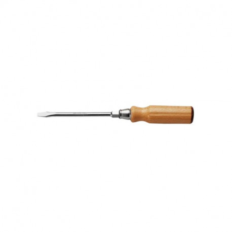 Tournevis pour vis fendue 6.5 mm Facom - Lame forgée 6 pans - Manche bois