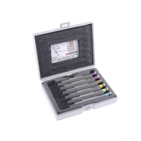 Jeu de 6 tournevis horlogers Facom - Pour vis Phillips® et vis 6 pans - Chromé