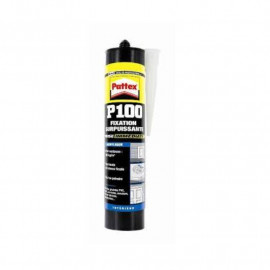 Colle mastic de fixation Pattex P 100 - Acrylique - Cartouche - 380g - Blanc