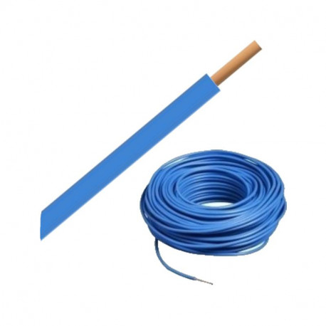 FIL - H07 VU - 1,5mm² - BLEU - (bobine de 100m)