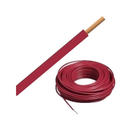 Bobine de Câble H07VU 2,5 mm² - 100 m - Rouge