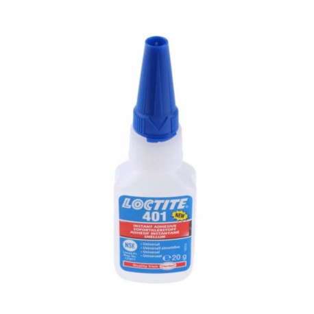 Colle Super Glue instantanée Loctite 401 - Liquide - Bouteille - 20g - Transparent