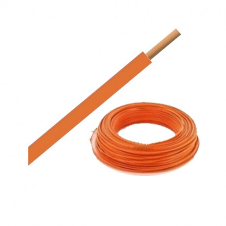 FIL - H07 VU - 1,5mm² - ORANGE - (bobine de 100m)