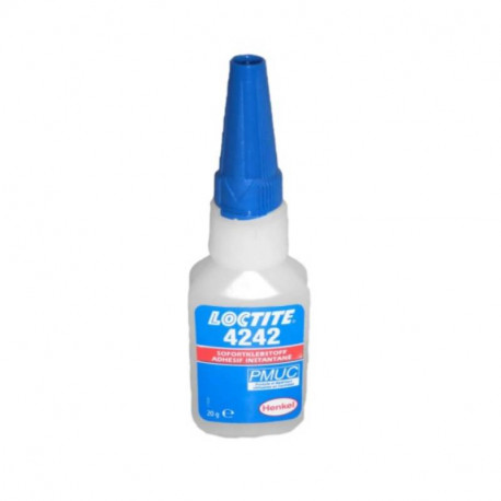 Colle Super Glue instantanée Loctite 4242 - Liquide - Bouteille - 20g - Transparent
