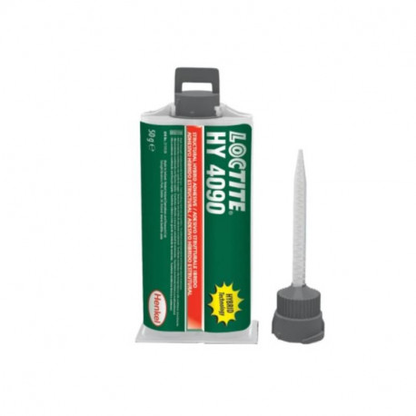 Colle structurale Loctite Hy 4090 - Liquide & Gel - Cartouche double - 50ml - Blanc/jaune