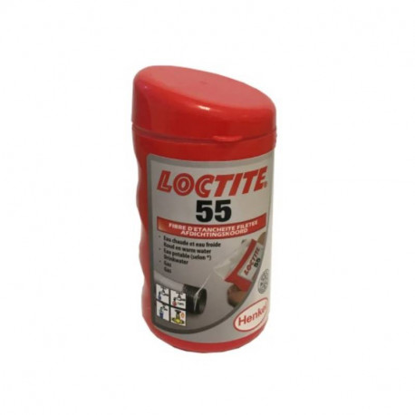 Fibre d'étanchéité Loctite 55 - Pour raccords filetés - Bidon - 160m - Blanc