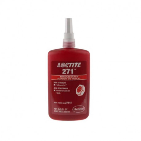 Frein filet liquide Loctite 271 - Pour fixations filetées - Bouteille - 250ml - Rouge