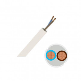 Câble domestique souple H05VVF 2X1,5 blanc - Ø 8.6