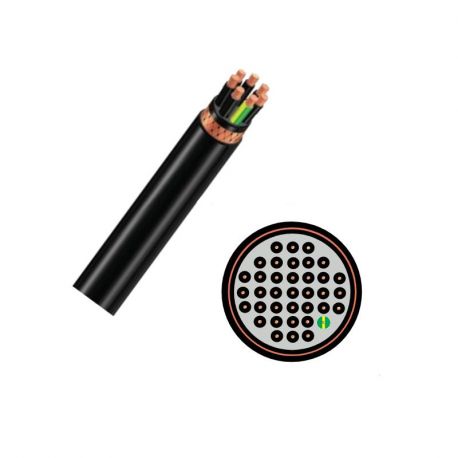 Câble industriel U1000 R2V multiconducteurs 37G1,5 - au mètre